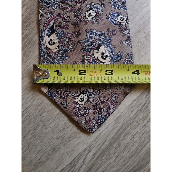 Vintage Disney Mickey Mouse Balancine "The Tie Works" Men's Silk Tie USA Made - Picture 4 of 5